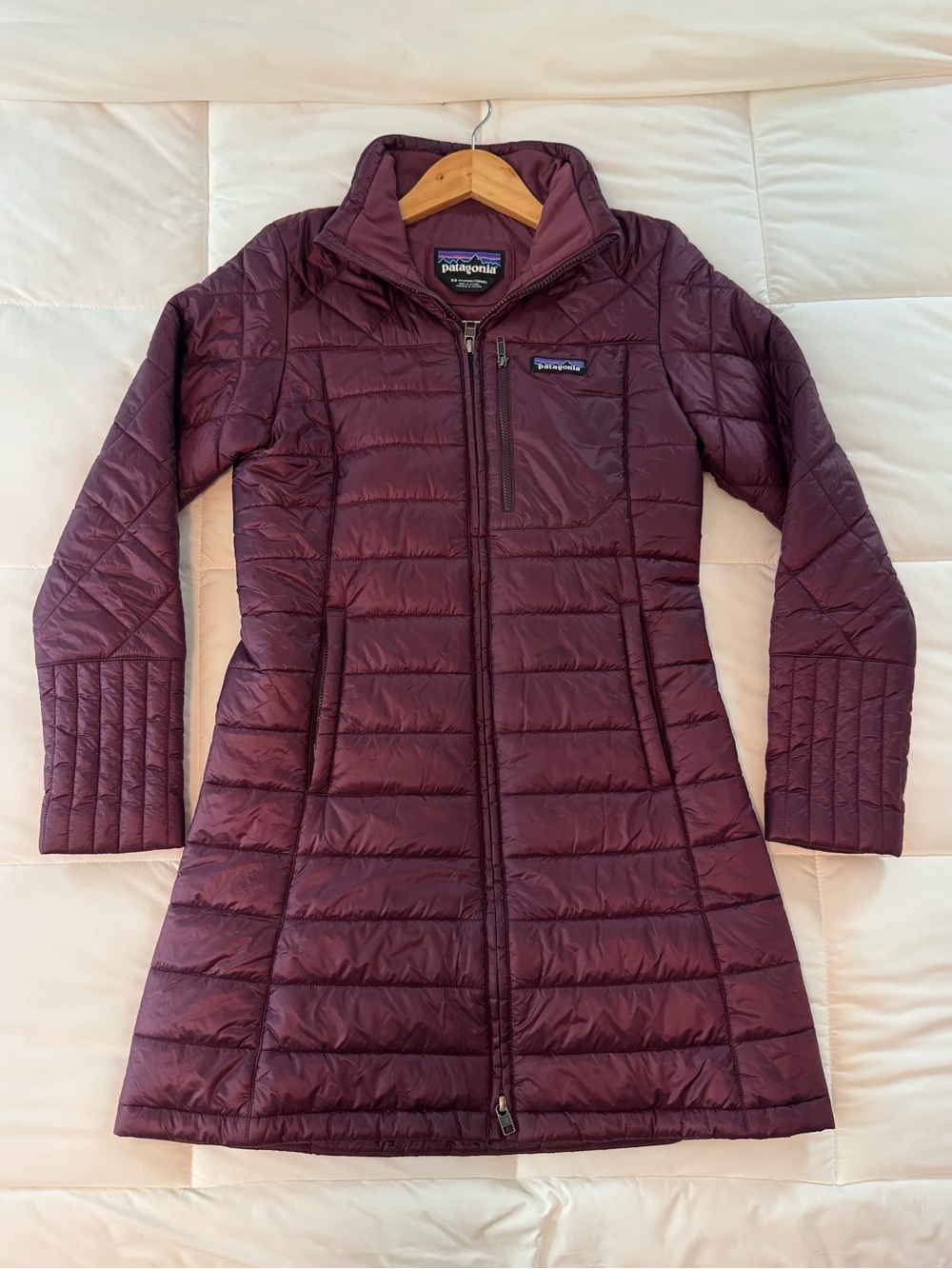 Patagonia Women's Deep Mahogany Quilted Long Puffer Coat
